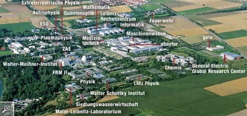 aerial photograph of the Garching Campus